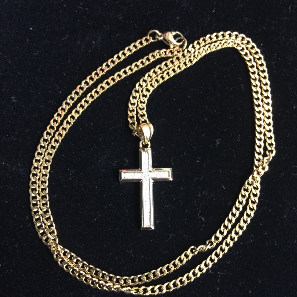 Stainless Steel 24 inch Chain with Cross